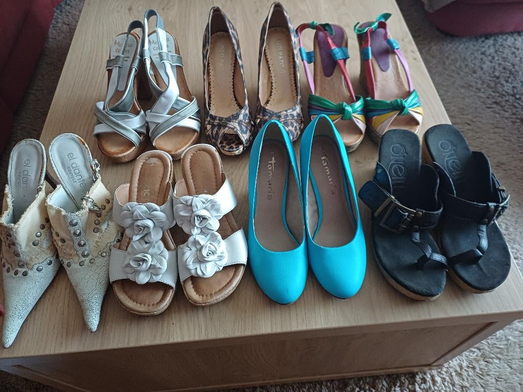 Pakket van 9 paar zomer Merkschoenen, Ophalen, Zo goed als nieuw