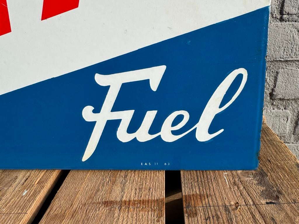 Panneau d'affichage ancien émaillé TOTAL Petrol, Enlèvement ou Envoi, Utilisé, Panneau publicitaire