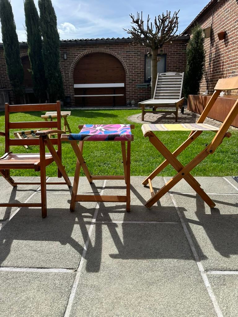 Vintage plooistoelen, Ophalen, Zo goed als nieuw, Stoel