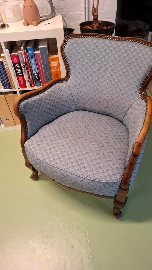 Antiek fauteuil zetel eenzit, Enlèvement