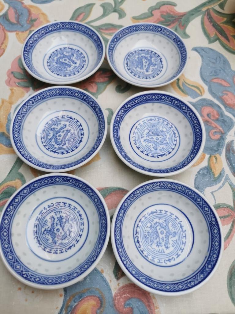 6 petits bols chinois, Enlèvement ou Envoi