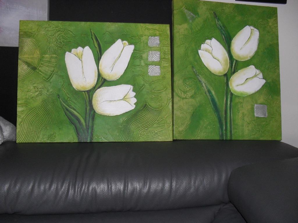 2 peintures sur toile, Enlèvement, Comme neuf, Peinture