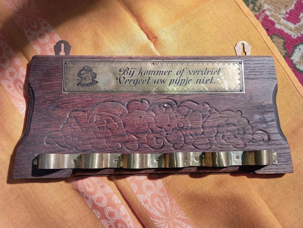 pijpenhouder pijprek pijpenrek met spreuk, Ophalen of Verzenden, Zo goed als nieuw