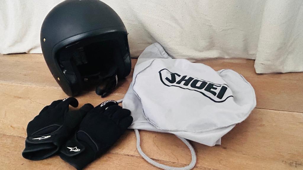 Scooter helm Shoei - Zwart + Handschoenen, Motoren, XS, Dames, Shoei, Tweedehands