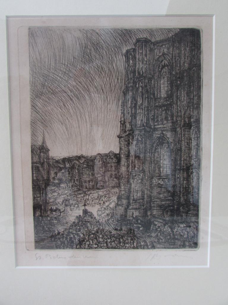 Ets van Jacques Boonen, Antiek en Kunst, Kunst | Etsen en Gravures, Ophalen of Verzenden, Ets