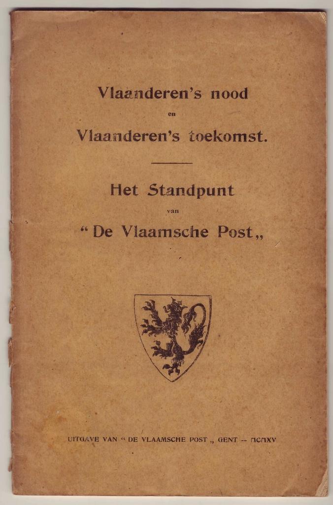Vlaanderen's nood en Vlaanderen's toekomst – Leo Picard, Antiek en Kunst, Antiek | Boeken en Manuscripten, Ophalen of Verzenden