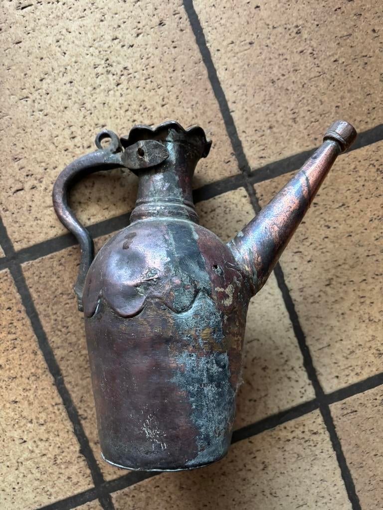 Hand gemaakte koper water kan., Antiek en Kunst, Antiek | Brons en Koper, Ophalen, Koper
