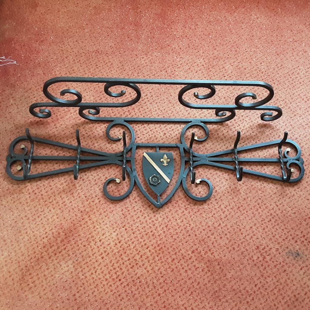 Mooie smeedijzeren Wandkapstok / schab, Ophalen of Verzenden, Metaal, Wandkapstok