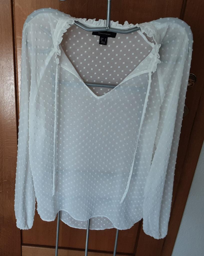 Zo goed als nieuw: Mooie bloes maat 38 *Atmosphere*, Kleding | Dames, Maat 38/40 (M), Atmosphere, Wit, Ophalen of Verzenden