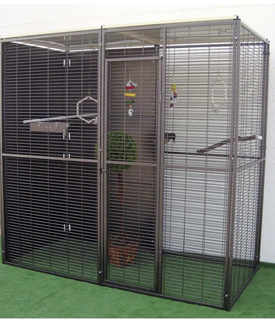 voliere 2x1x2m voliere jardin cage perroquet ara gris gabon, Animaux & Accessoires, Oiseaux | Cages & Volières, Envoi, Neuf, Métal