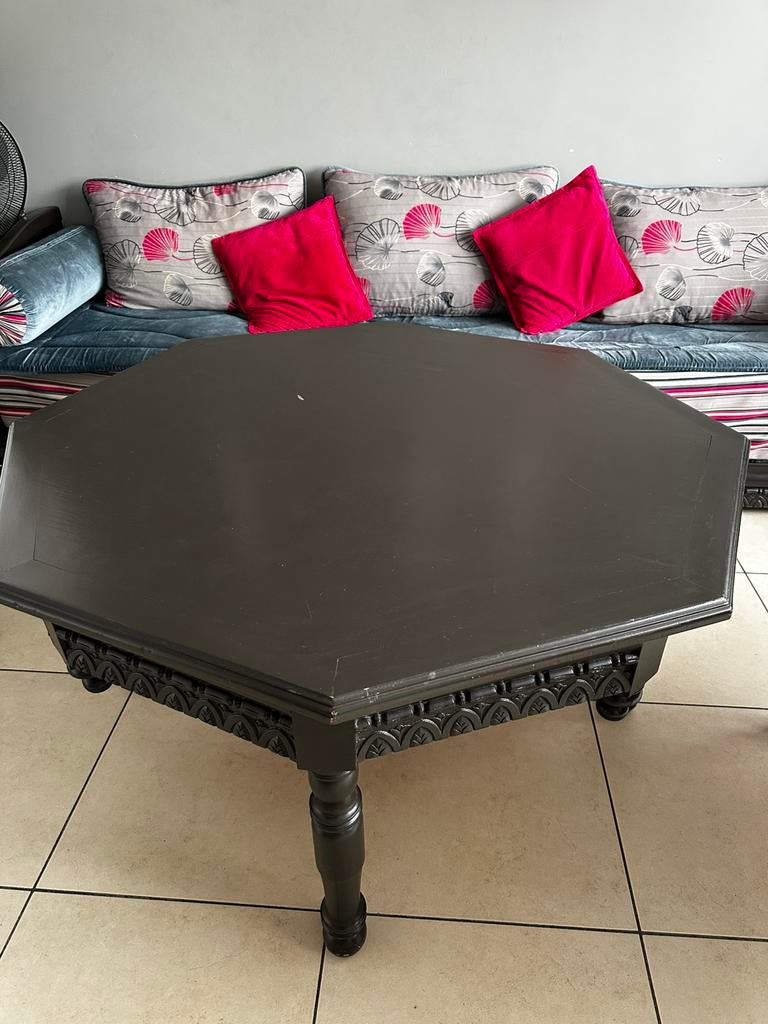 Uitgesneden Marokkaanse woonkamertafel, Huis en Inrichting, Tafels | Salontafels, Gebruikt, 50 tot 75 cm, 100 tot 150 cm, 100 tot 150 cm