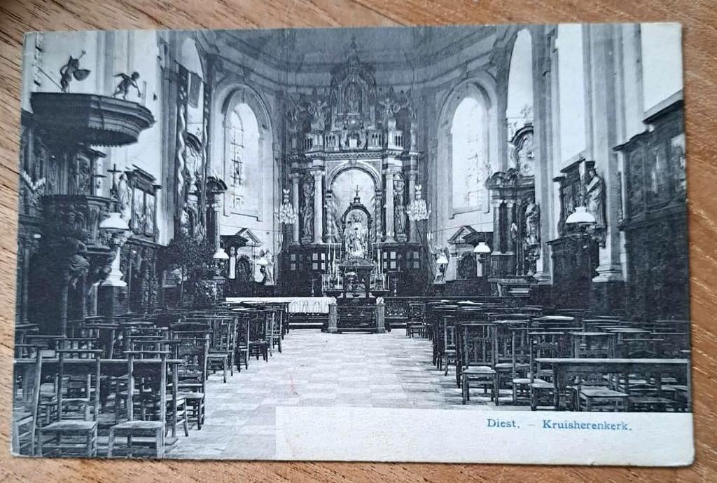 postkaart Diest - Kruisherenkerk, Ophalen of Verzenden, Voor 1920, Gelopen, Vlaams-Brabant