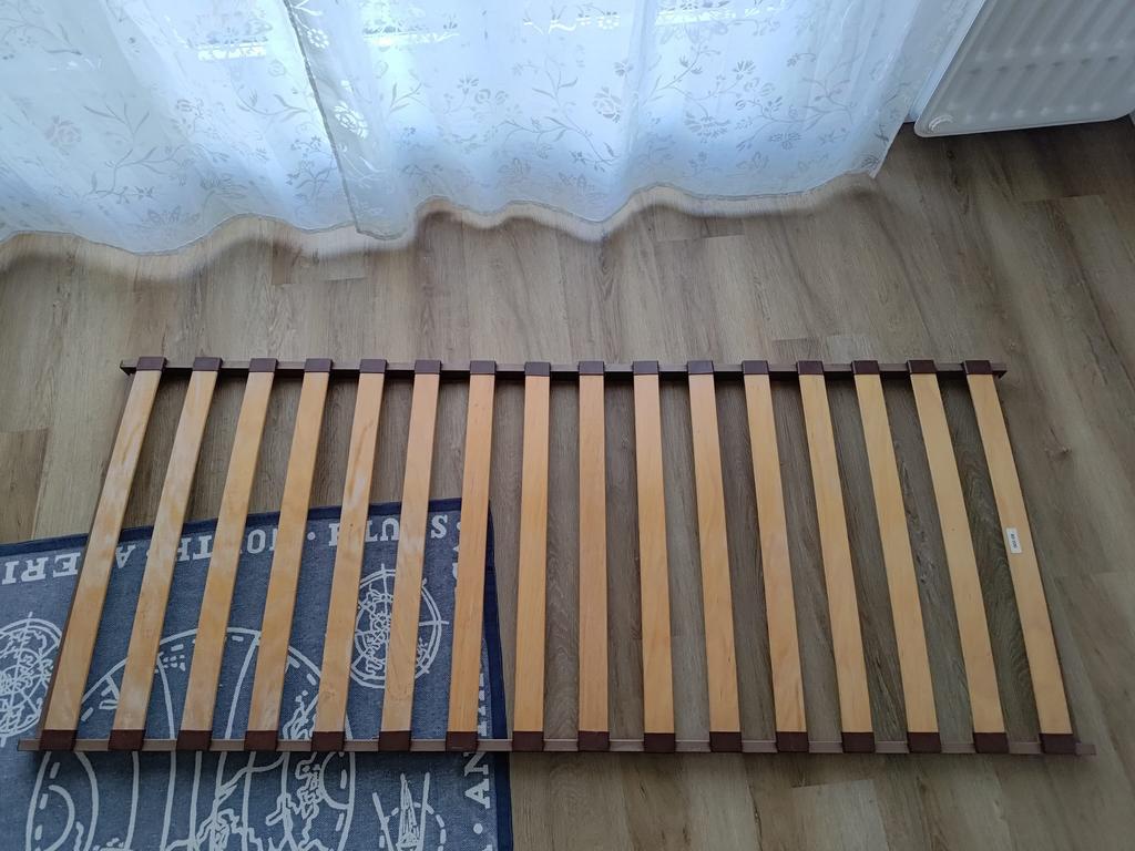 Sommier a latte en bois 80 sur 190, Enlèvement, Comme neuf, Une personne, Sommier