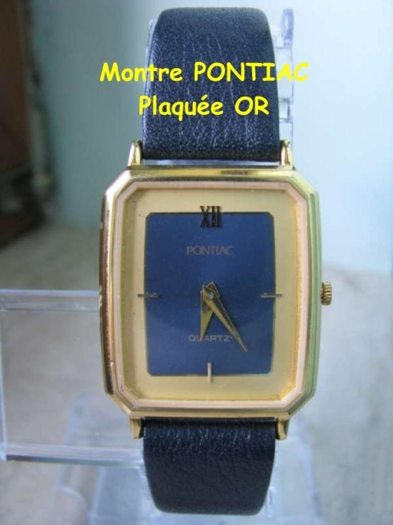 Montre Pontiac Plaquée OR + autres montres, Enlèvement ou Envoi, Or, Or
