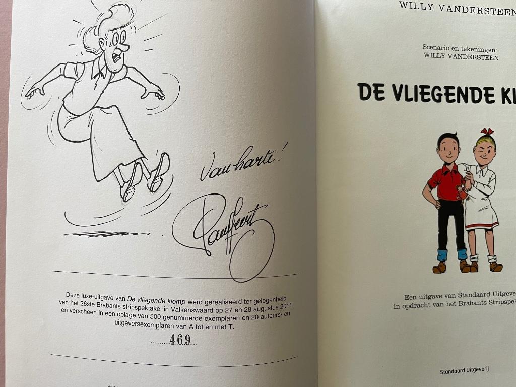 Suske en Wiske - Luxe HC met tekening - De vliegende Klomp, Une BD, Enlèvement ou Envoi, Neuf, Paul Geerts