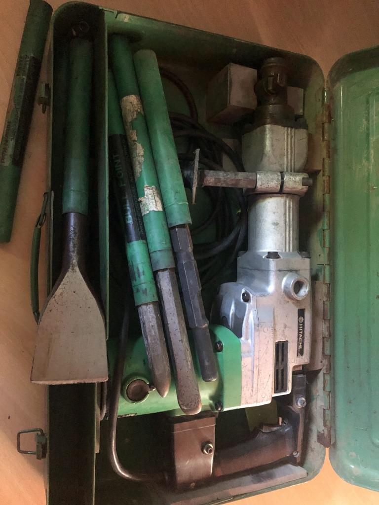 Marteau piqueur Hitachi H55sa + 5mèches, Enlèvement, Utilisé, Marteau perforateur et/ou Marteau piqueur