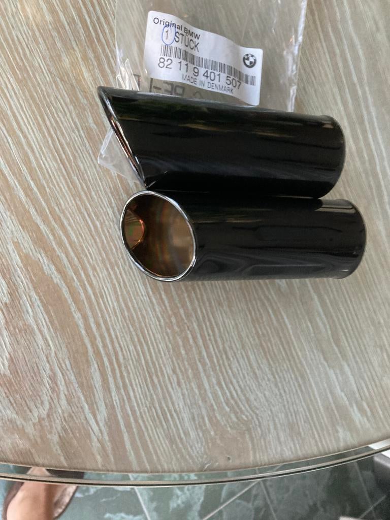 Bmw e30 zwart chrome uitlaatsierstuk, Auto-onderdelen, Ophalen of Verzenden, BMW