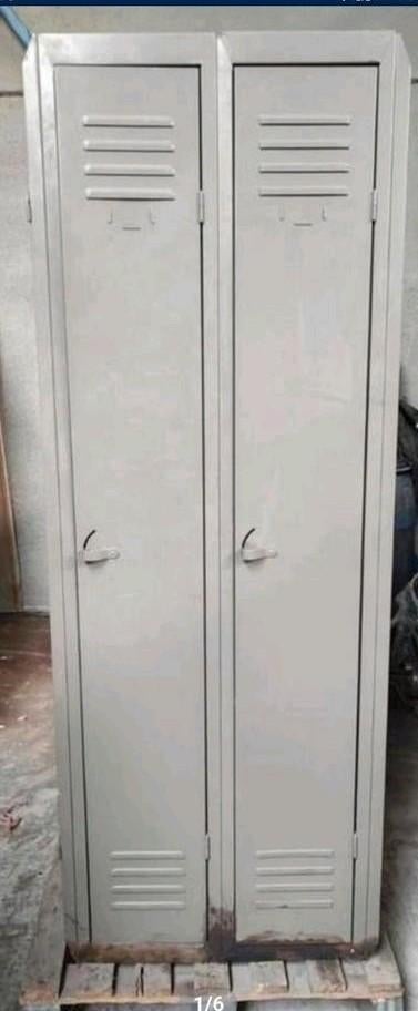 Vintage industriele metalen locker lockerkast hal promo, Huis en Inrichting, Kasten | Lockerkasten, Gebruikt, Ophalen of Verzenden