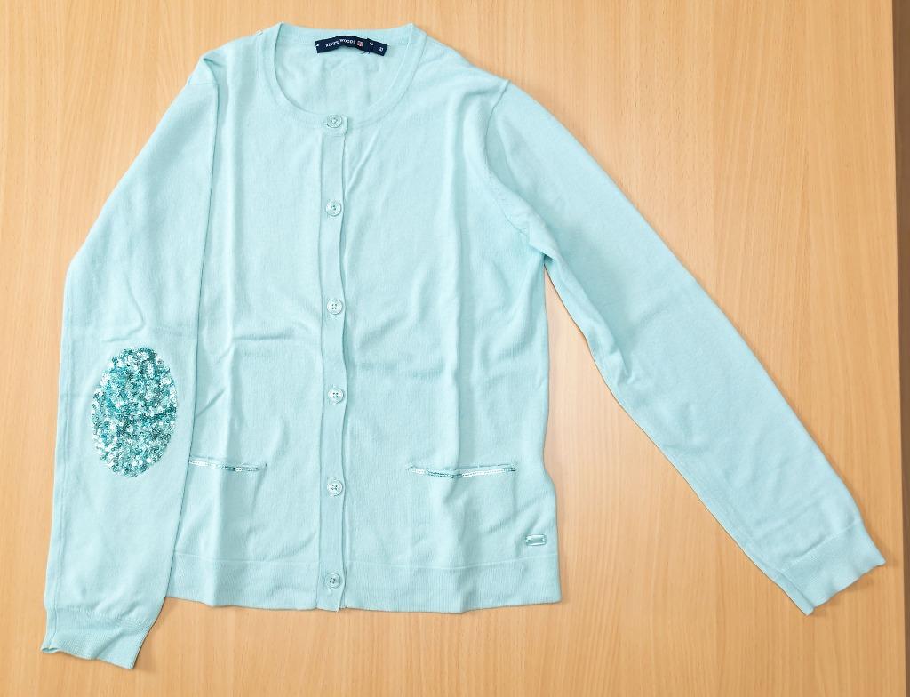 Lichtblauwe golfje River Woods, maat 10 jaar, Kinderen en Baby's, Kinderkleding | Maat 140, Gebruikt, River Woods, Meisje, Trui of Vest