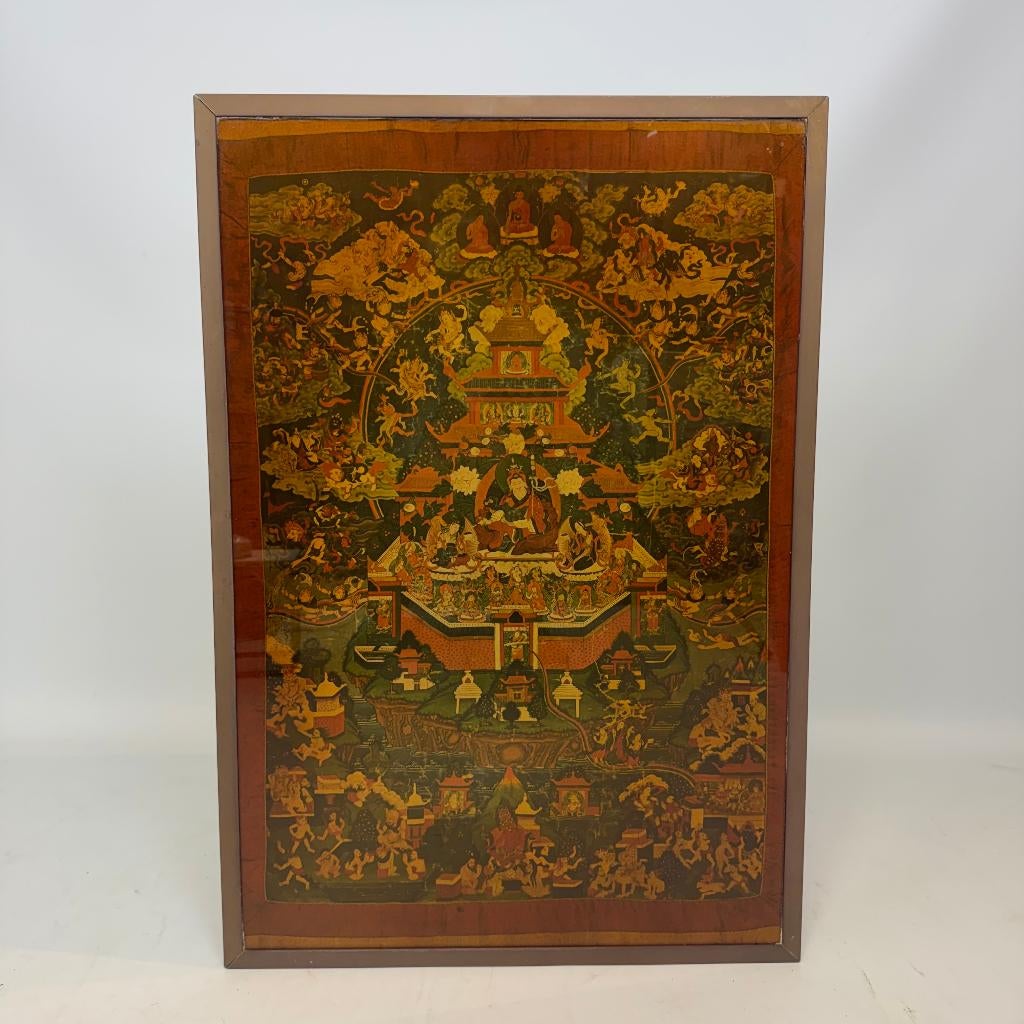 Thangka tibétain, Enlèvement ou Envoi, Utilisé, 50 à 75 cm, Imprimé
