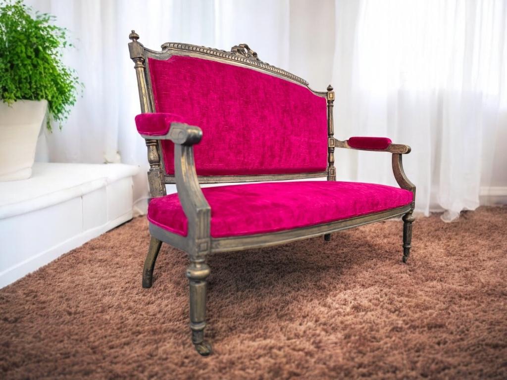 siège/fauteuil/fauteuil baroque rose vintage, Enlèvement ou Envoi