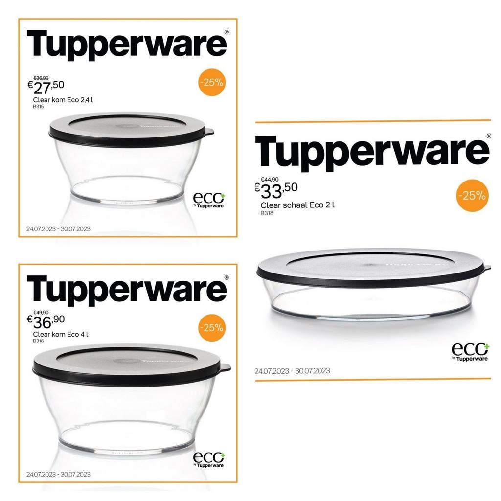 Nieuwe clear kommen van tupperware, Ophalen of Verzenden, Nieuw