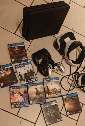 PS4 1TB VR Bundle & Camera + 3 manettes & 8 jeux, Consoles de jeu & Jeux vidéo, Enlèvement ou Envoi, Avec 3 manettes ou plus, Utilisé
