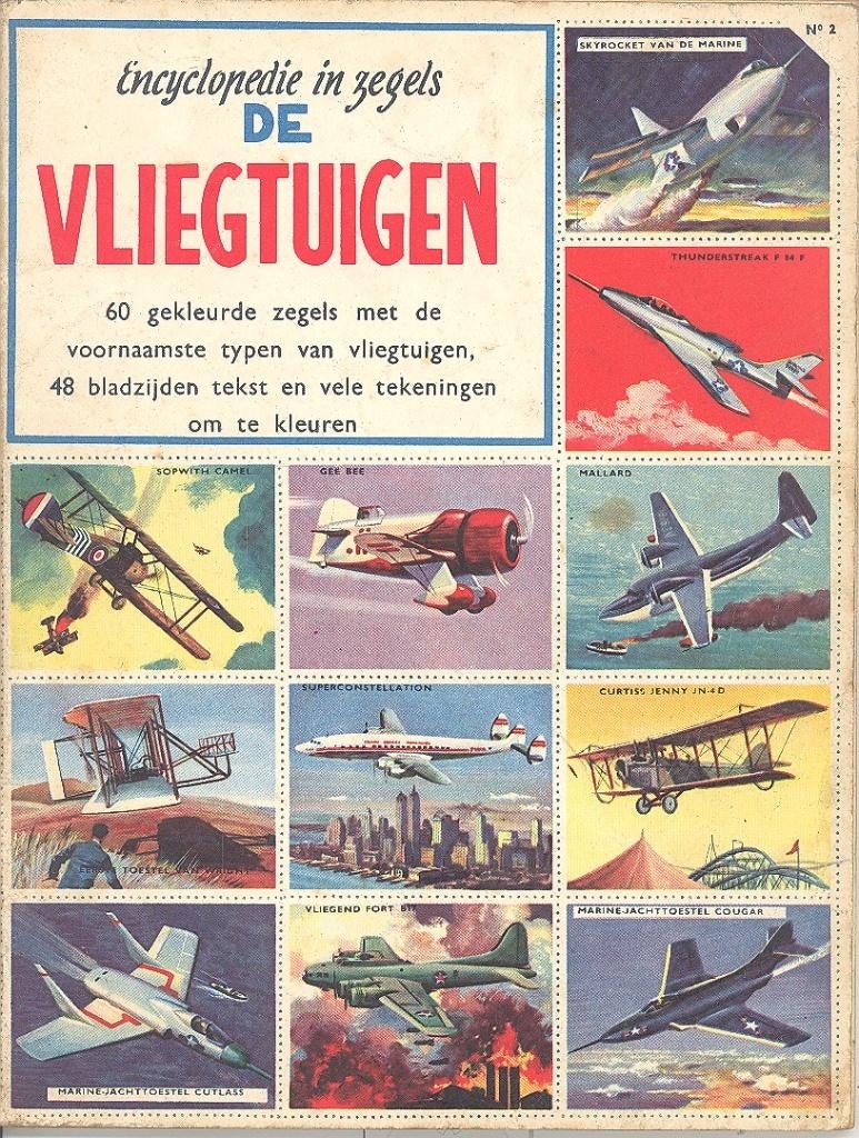 Encyclopedie in zegels nr 2:De vliegtuigen., Boeken, Ophalen of Verzenden, Gelezen, Prentenboek