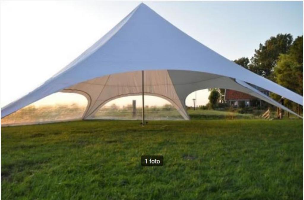 Lenteaanbieding! Campershelter 14x14m Stertent 2024. Wit, Enlèvement ou Envoi, Neuf