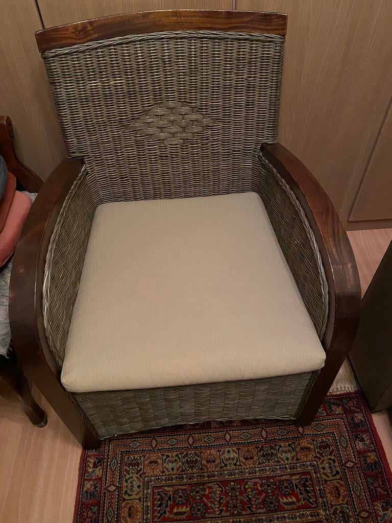 Rieten zetel, Antiek en Kunst, Ophalen