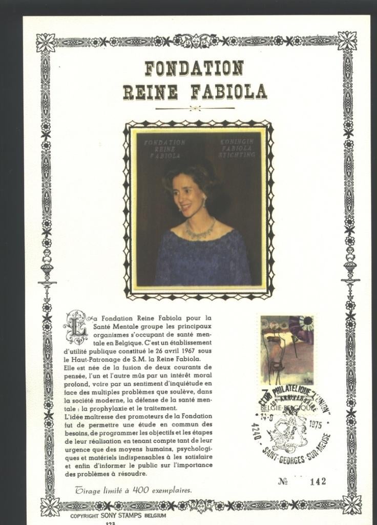 1975 Fondation Reine Fabiola, Timbres & Monnaies, Envoi