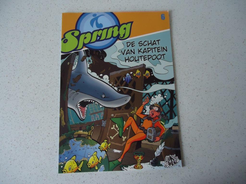 Strip van "Spring" De Schat van Kapitein Houtepoot., Livres, BD, Comme neuf, Une BD, Enlèvement ou Envoi