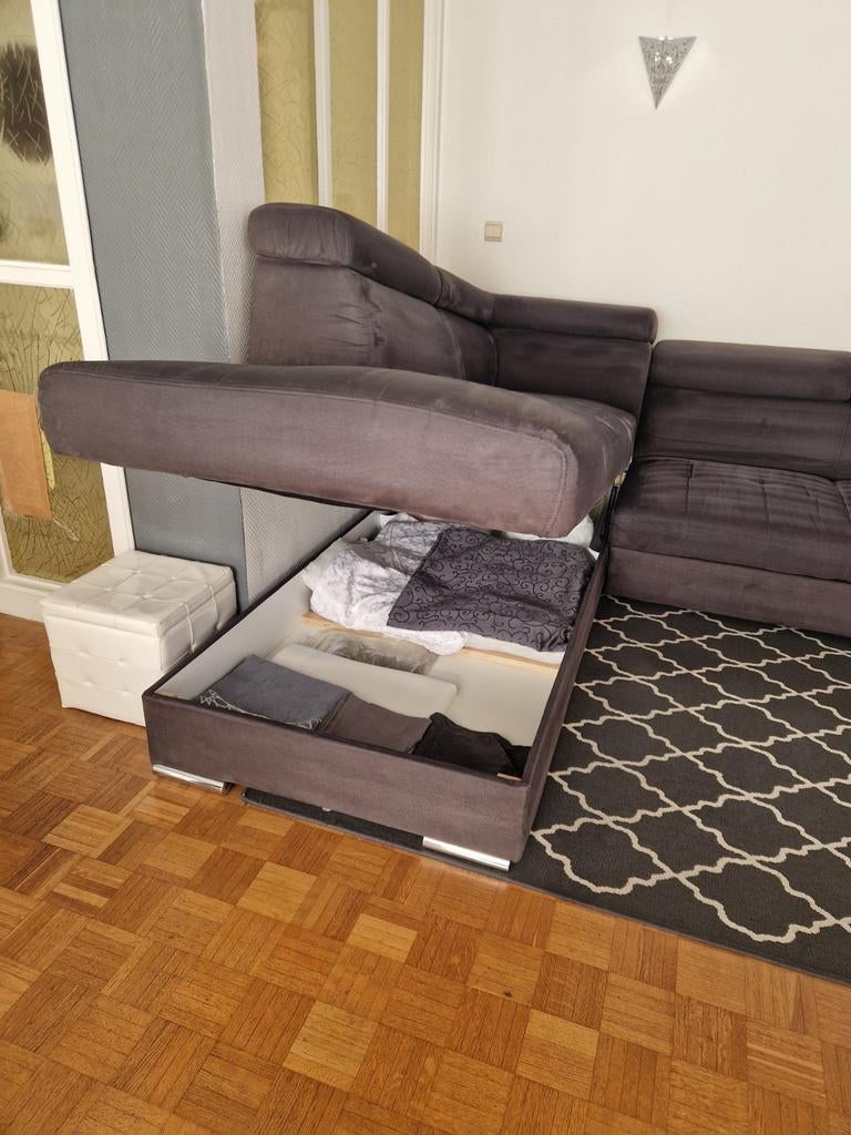 Canapé lit d'angle avec coffre, Enlèvement