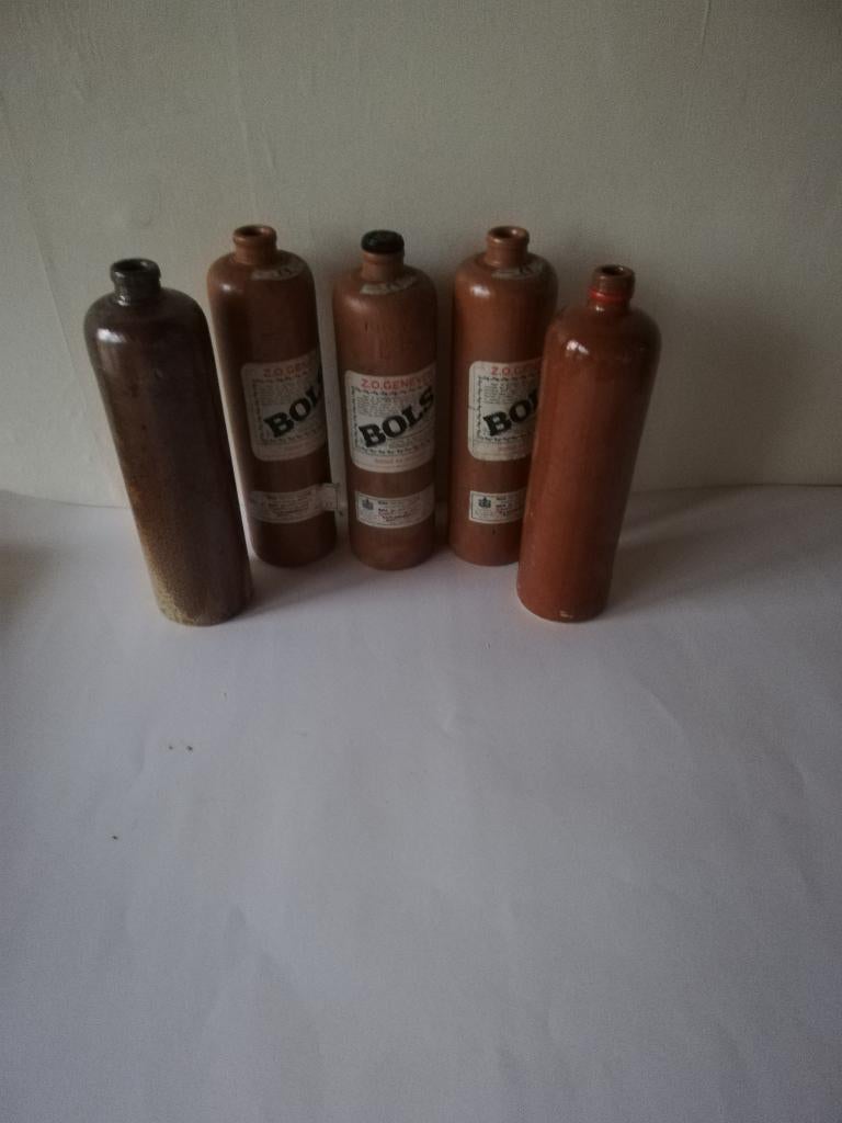 vintage, oude jeneverflessen., Ophalen