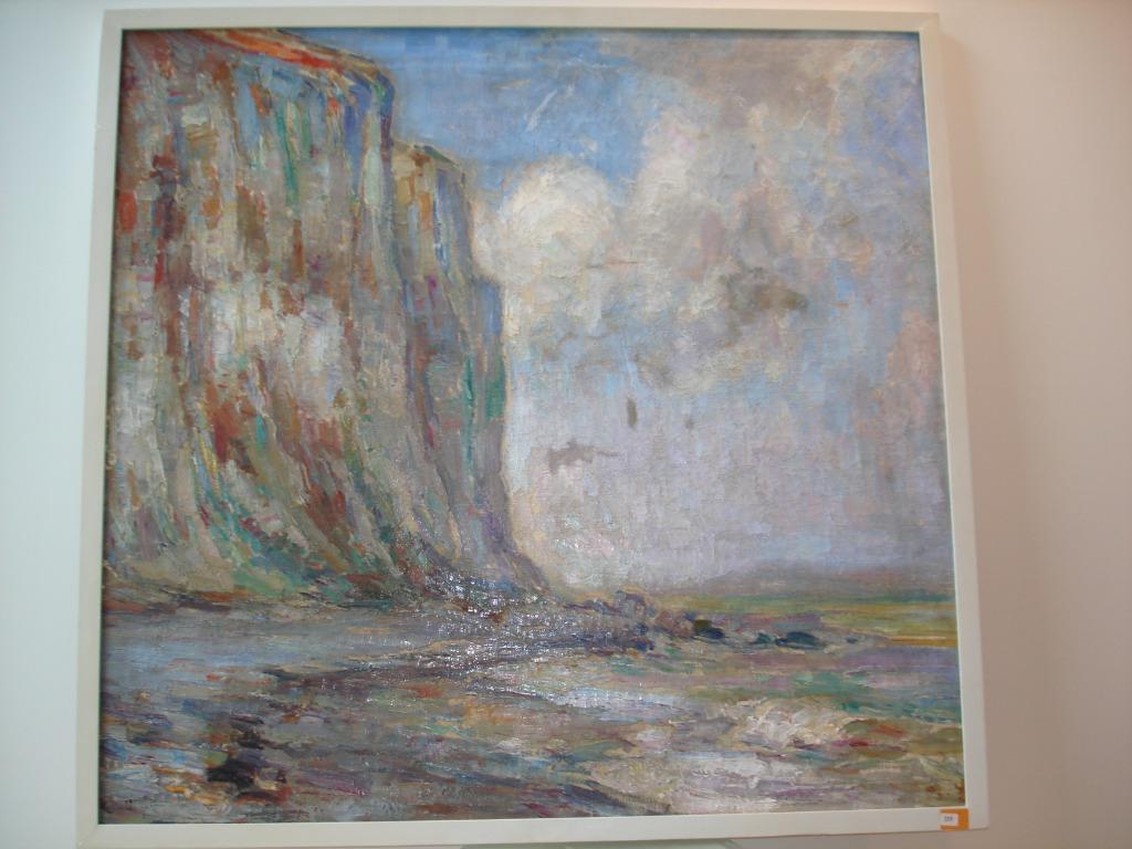 ca 1921 MAURICE BLIECK les falaises blanches hst mer plage, Enlèvement