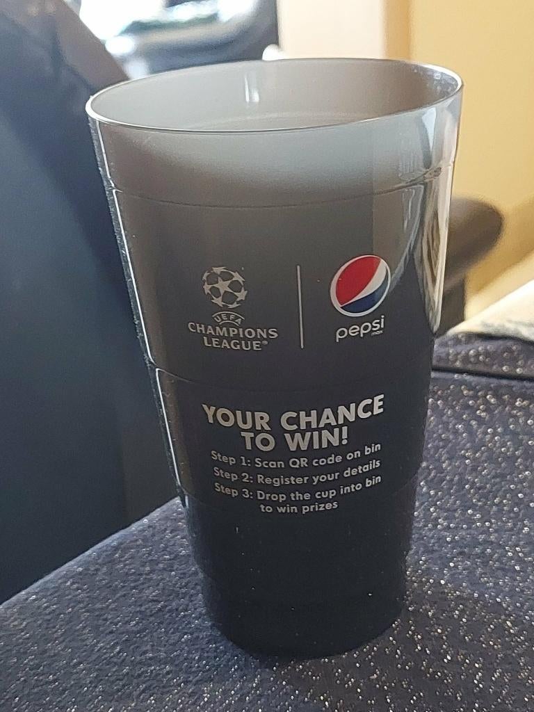 Plastic Beker / Pepsi / Champions League Finale 2023, Verzamelen, Verzenden, Zo goed als nieuw, Overige typen