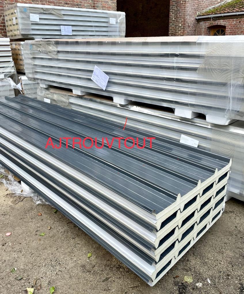 Tole bac acier isolée toles sandwich 40mm 24.90/M2 TTC, Enlèvement ou Envoi, Neuf
