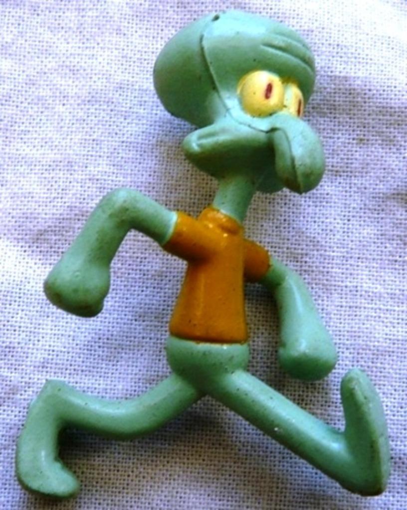 FIGURE PVC Squidward Tentacles Octo Tentakels, Viacom, 2003., Collections, Enlèvement ou Envoi, Utilisé