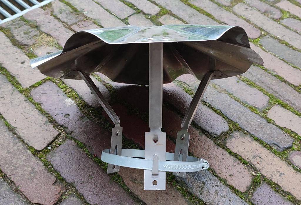 Chapeau de cheminée anti-pluie en inox, adaptable, Enlèvement, Comme neuf, Cheminée au bois