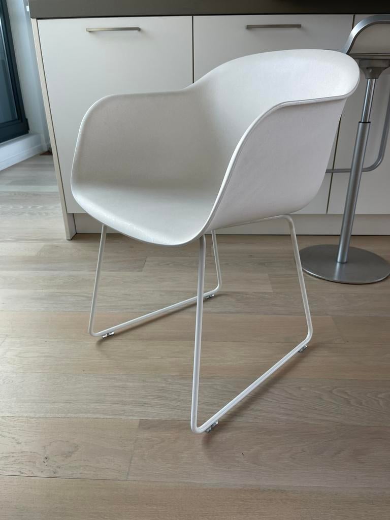 Muuto Fiber stoelen (4 stuks), Ophalen, Kunststof, Gebruikt, Wit