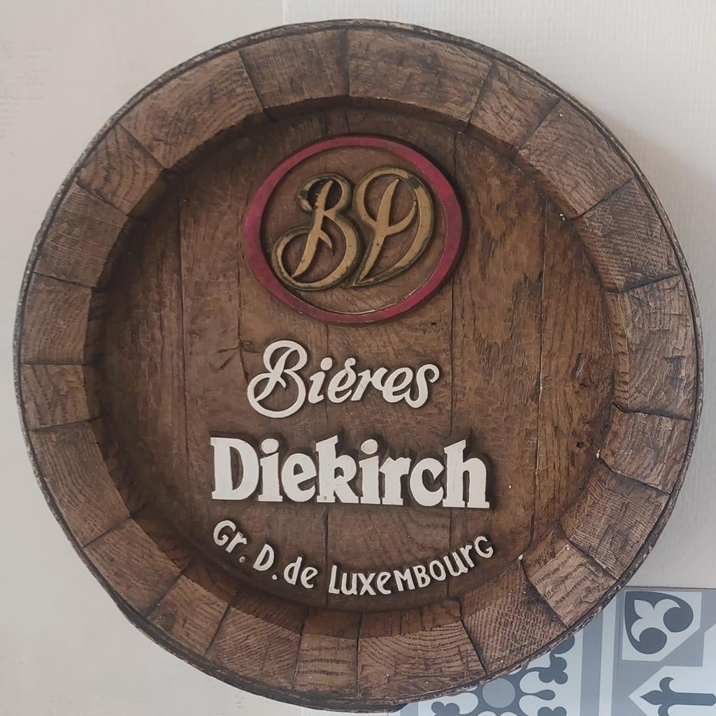 Reclamebord van Bieren Diekirch., Ophalen, Gebruikt, Reclamebord, Plaat of Schild, Overige merken