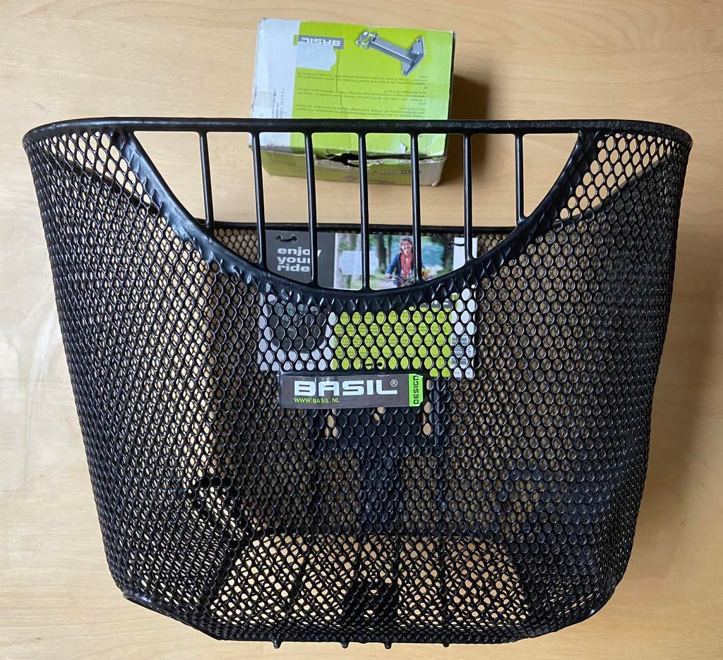 Basil stuurmand Berlin Luxe II  met stuurbevestiging, Ophalen, Zo goed als nieuw, Fietsmand, Stuurbevestiging