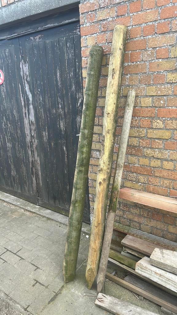 Houten palen, Tuin en Terras, Ophalen, Gebruikt, Palen