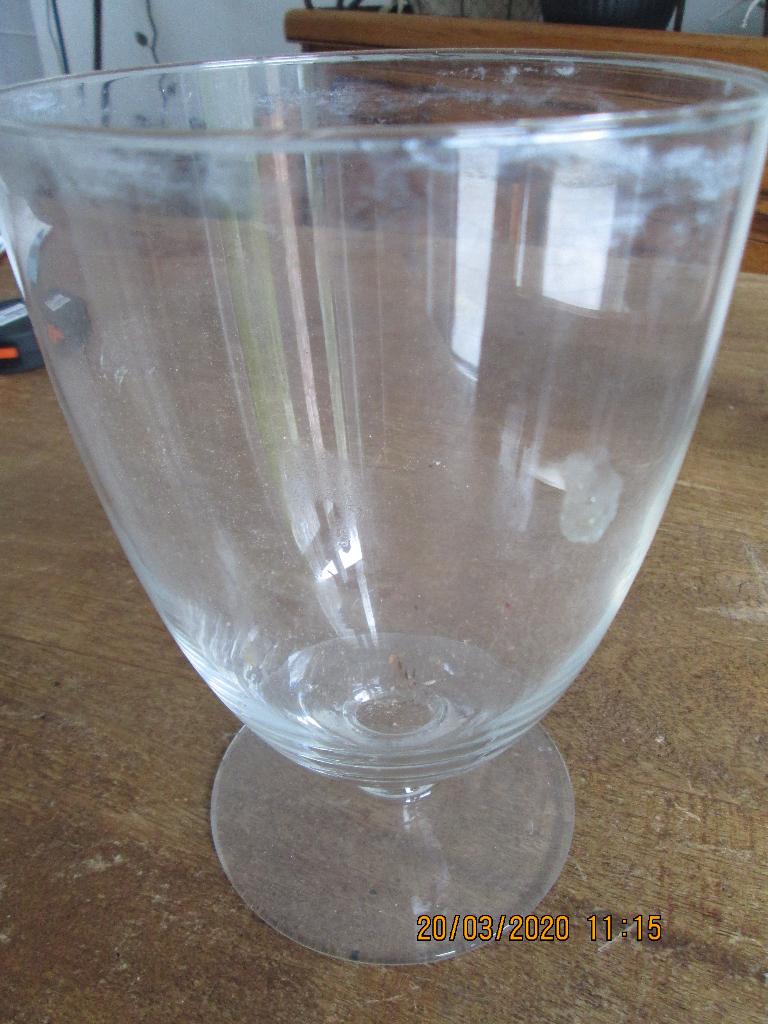 Vase en verre en forme de grand verre, Moins de 50 cm, Autres couleurs, Verre, Enlèvement
