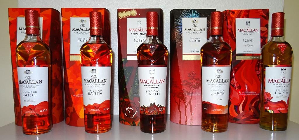 Macallan Night on Earth 5 flessen, Ophalen, Nieuw, Vol