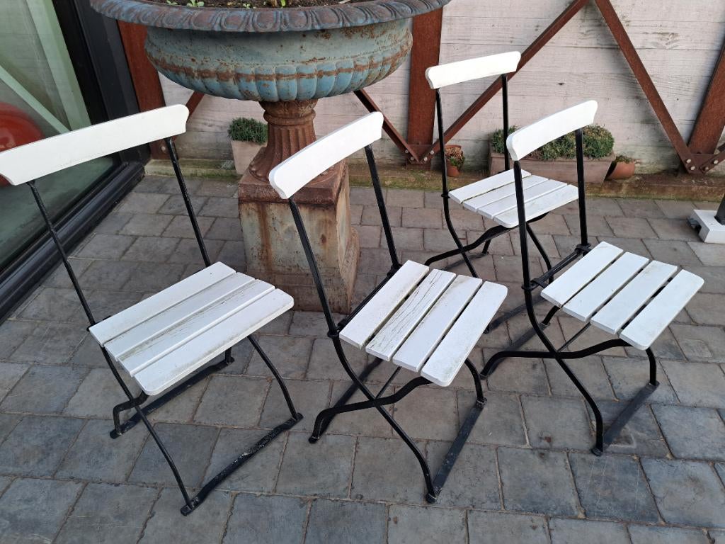 Tuin stoelen, Tuin en Terras, Ophalen, Gebruikt, Metaal, Inklapbaar
