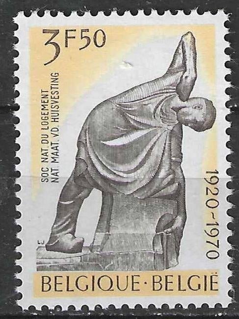 Belgie 1970 - Yvert/OBP 1554 - 50 jaar Huisvesting (PF), Verzenden, Postfris, Postfris
