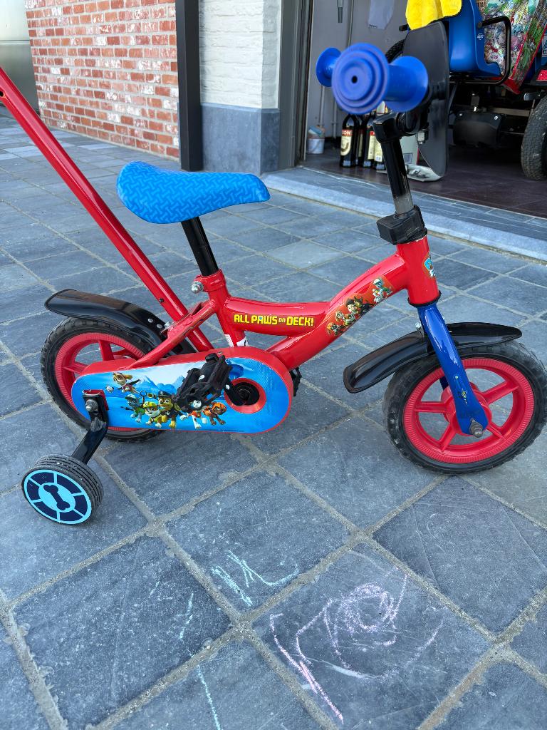 Kinderfiets paw patrol, Fietsen en Brommers, Fietsen | Kinderfietsjes, Ophalen, Zo goed als nieuw, Minder dan 16 inch, Zijwieltjes