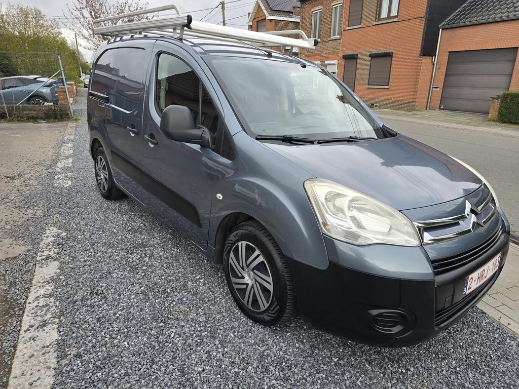 Citroen Berlingo 1.6 HDI Euro 5- UTILITAIRE 3 PLACES Airco, Auto's, Euro 5, Zwart, LED verlichting, Citroën