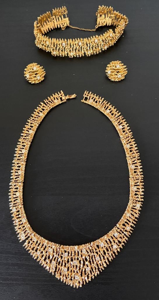 Collier, Bracelet & Boucles D'Oreilles D'Orlan - Plaqué Or, Bijoux, Sacs & Beauté, Enlèvement ou Envoi, Or, Bracelet, Doré